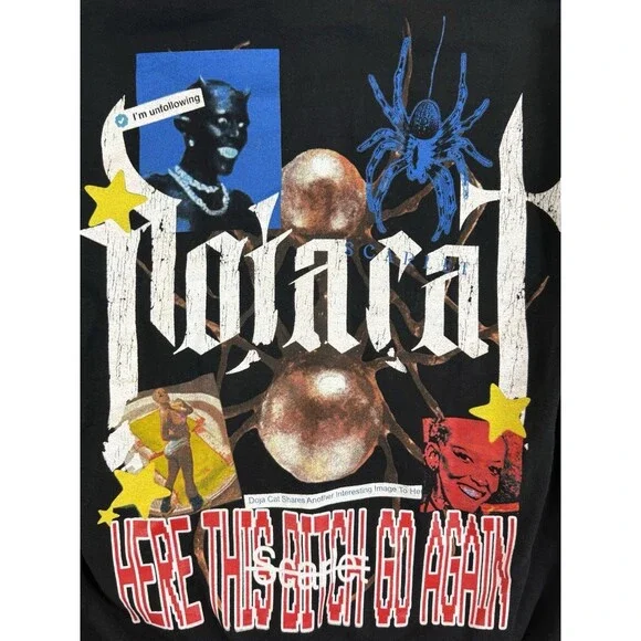 Doja Cat The Scarlet Tour Merch Double Sided Hoodie Sweatshirt Size Small - Picture 5 of 8